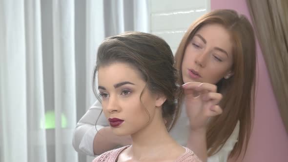 Woman in Hairdressing Salon