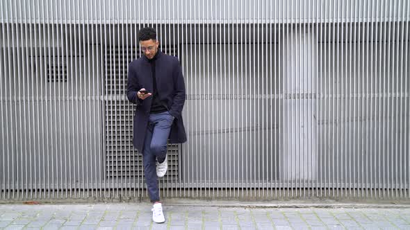 Businessman using smartphone