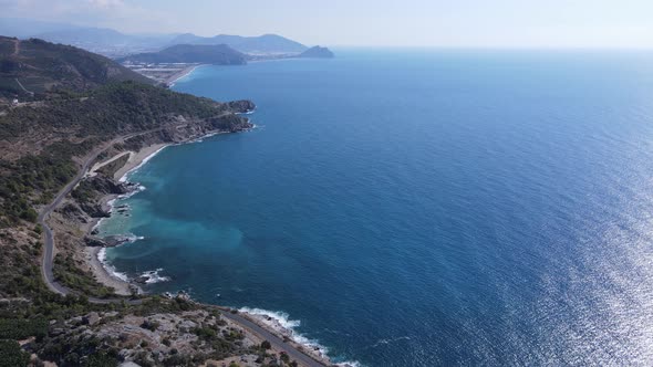 Turkey Mountain Coastline  Shore Mediterranean Sea