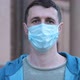 Portrait of a Young Man Wearing Protective Mask on Street - VideoHive Item for Sale
