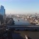 Panoramic aerial view of Blackfriars train station over river Thames on a hazy sunny day - VideoHive Item for Sale