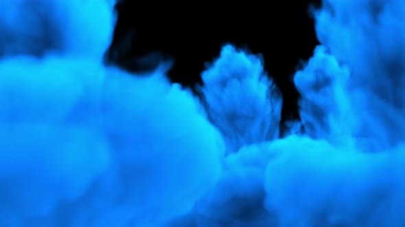 Huge Blue Smoke Falling 4K alt