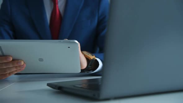 Businessman Working In Office