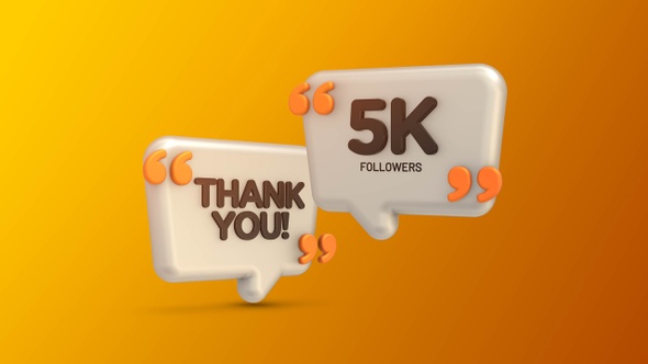 5 K Followers Social Media Animation