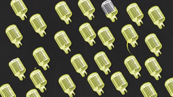 Animated Microphone Collage Stop Motion