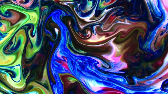Abstract Colorful Sacral Liquid Waves Texture 632
