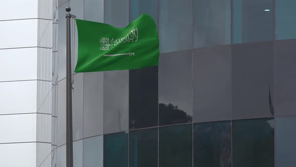 Saudi Arabia Flag Background 4K