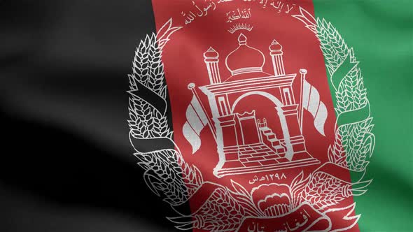 Afghanistan Flag Seamless Closeup Waving Animation