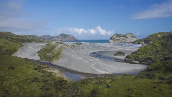 Spectacular beach in New Zealand