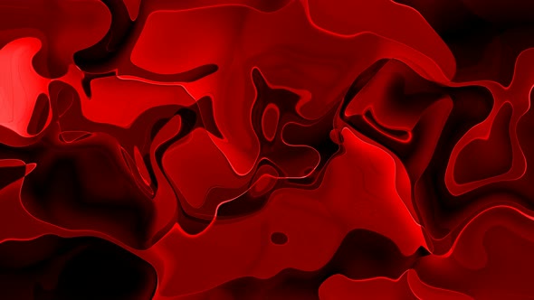 Red Color Shape Line Wavy Marble Liquid Animated