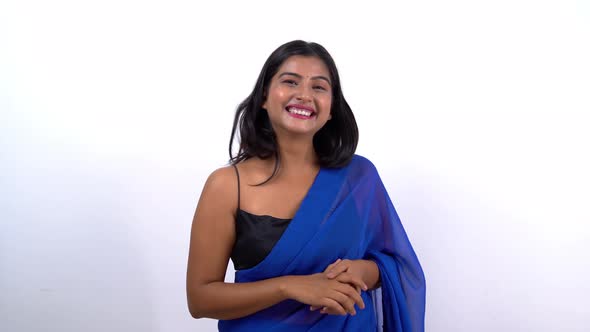 Happy Indian girl laughing