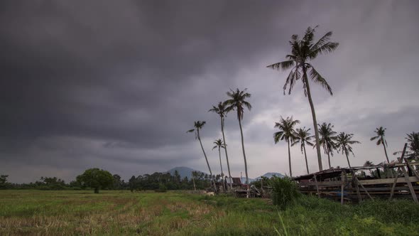 Timelapse cloudy raining weather