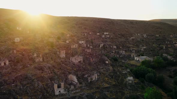 Historic City Ruins At Sunset