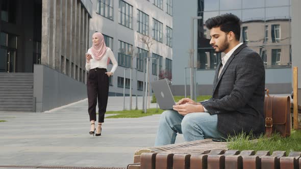 Blur Background of Muslim Man in Stylish Wear