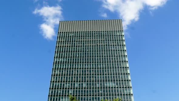 The Arts Tower University of Sheffield Sunny Day High Angle Shorter 4K 25p