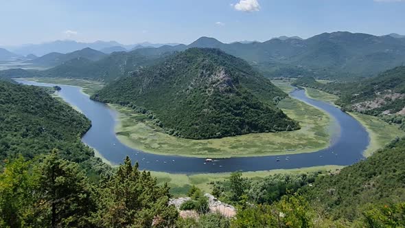 River Crnojevica Montenegro. View of the river Crnojevica, Lake Skadar