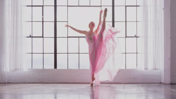 Beautiful Ballerina In Slow Motion