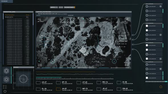 Futuristic Drone Control Software Interface Used By Military To Destroy Tank