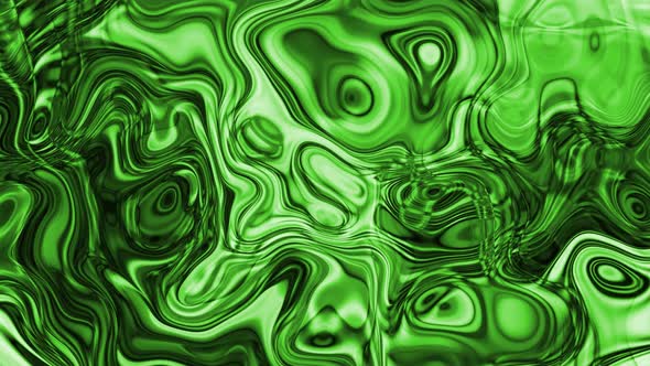 New Background Green Colorful Abstract Silky Marble Liquid Animation