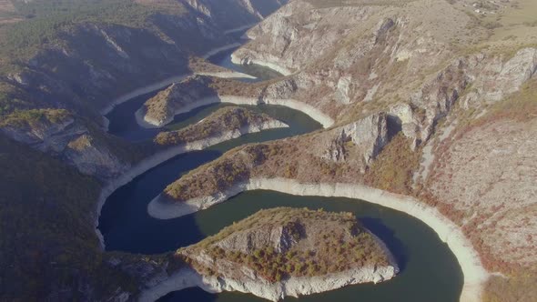 Aerial Flight Over Uvac Canyon 3