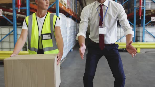 Health and safety training in warehouse 4k