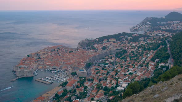 Aerial view Dubrovnik old town