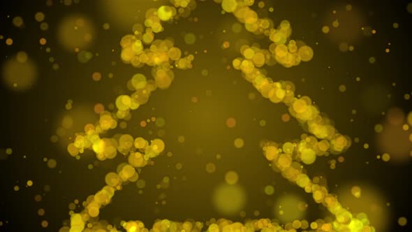 Christmas Tree From Bokeh Particles Holidays and Christmas Background 4K Seamles Loopable animation