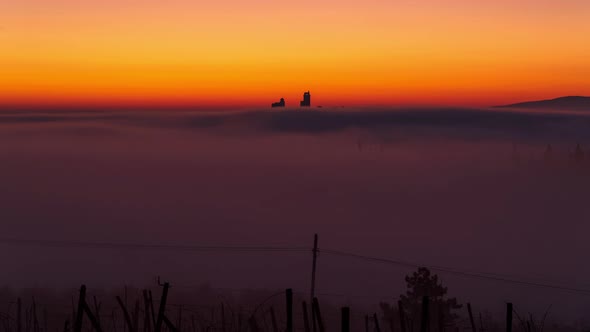 San Gimignano at Dawn - Time Lapse