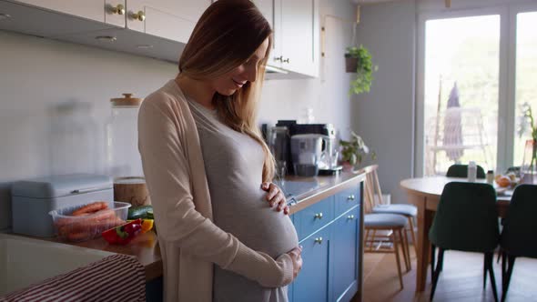 Pregnant woman dreaming about childbirth. Shot with RED helium camera in 8K