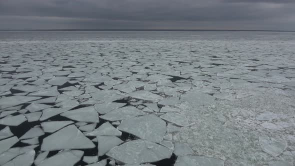 Frozen Sea Surface In The Gulf Of Finland