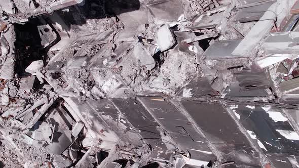 Vertical Video of the Destruction in Borodianka Ukraine During the War