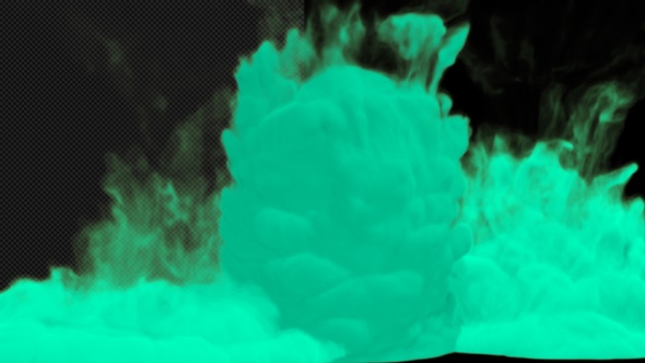 Aqua Green Smoke Falling