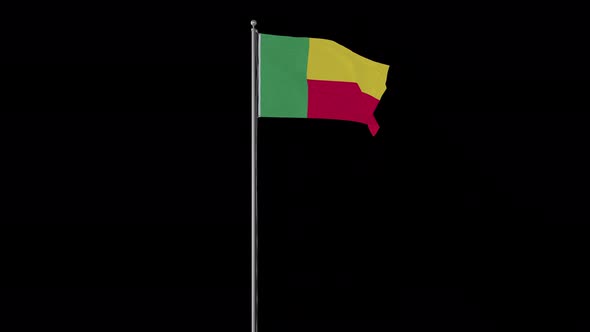 Benin Flag Pole Loops With Alpha