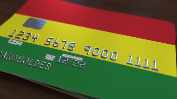 Credit Card with Flag of Bolivia