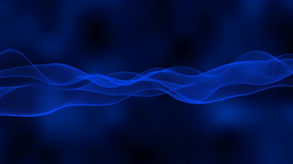 Blue Digital Line Wave Animated Background