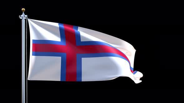 Faroe Island Waving Flag