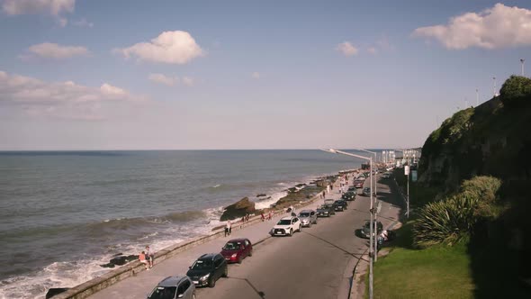 air travel through urban area and beaches