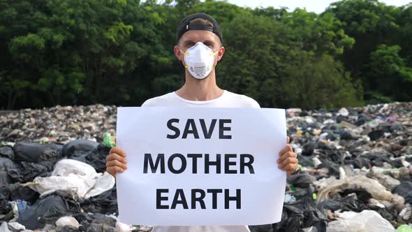 Environmental Protection. Activist Fighting Pollution And Over Consumption.