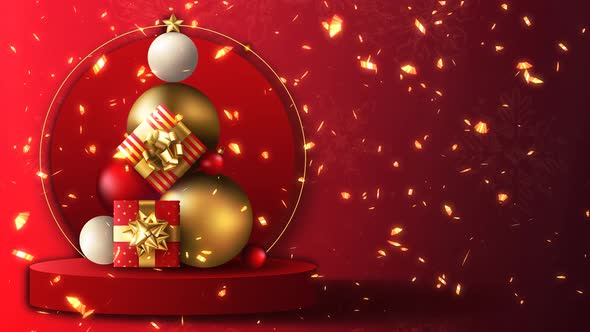 Christmas Gifts Loop Background 4K