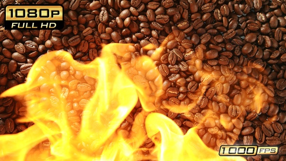 Coffee Beans on Fire