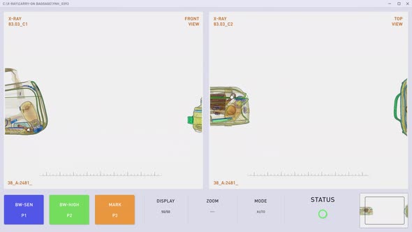 Dangerous Sharp Item Detected By Innovative Airport Security X-Ray System alt