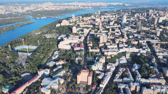 Aerial View of Kyiv By Day. Ukraine