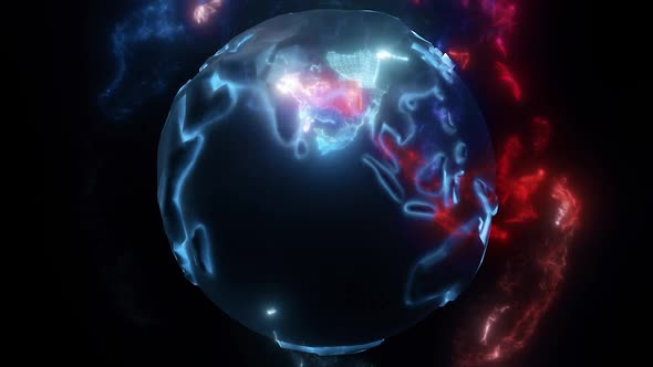 Earth Globe Particles Hd