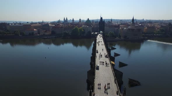 Aerial of Charles Bridge