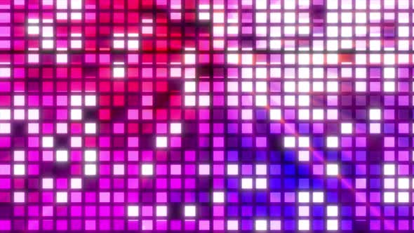 Glowing randomly Blinking Disco cube  Wall background, disco party animation music background, Glitt