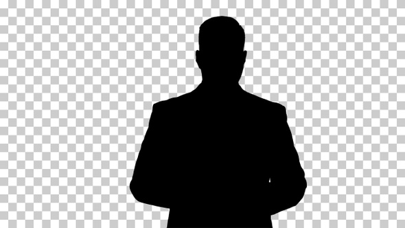 Silhouette Businessman, Alpha Channel