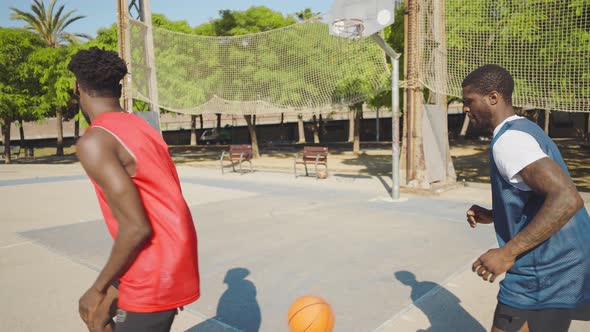 street basketball game outdoor