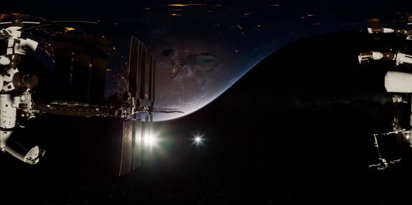 Timelapse ISS in Virtual Reality 360 Degree Video alt
