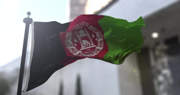 Afghanistan national flag. Afghanistan country waving flag