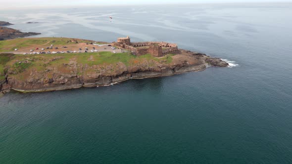 Aerial view of Rumeli Fortress, Istanbul, Turkey.